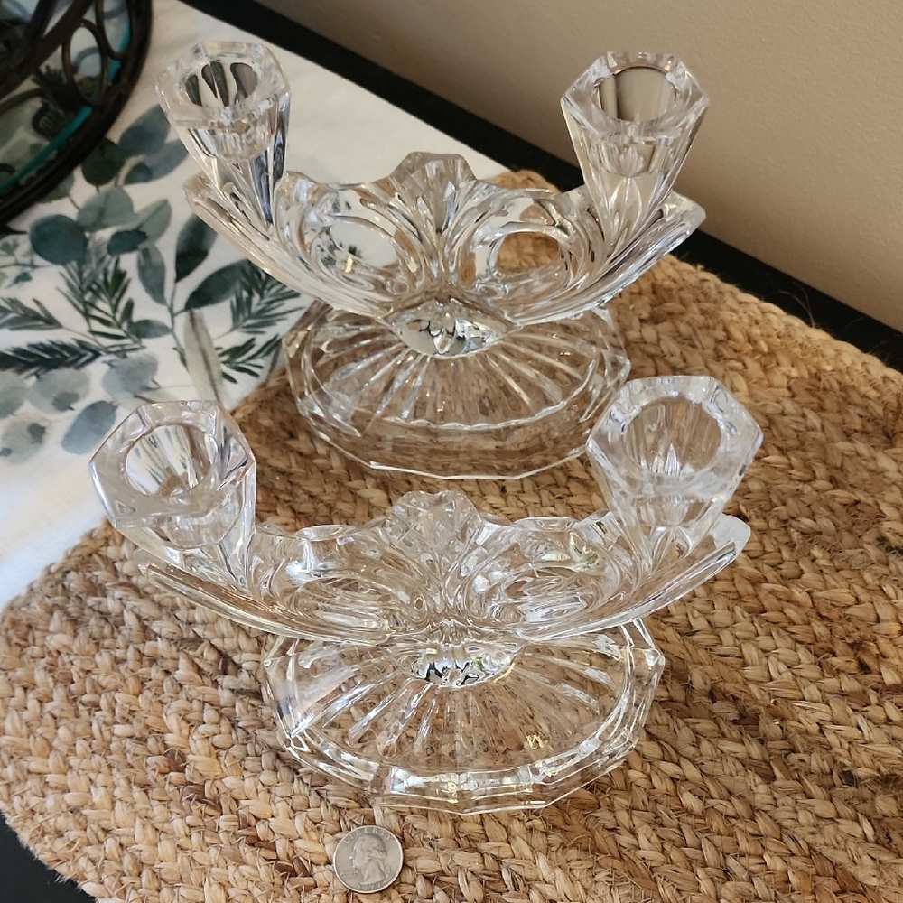 Elegant Crystal Candle Holders